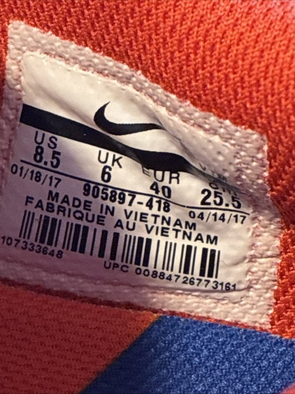 NIKE Air Zoom Florida Gators 905897-418 Womens Size 8.5 College Sneakers Shoes - Picture 12 of 12